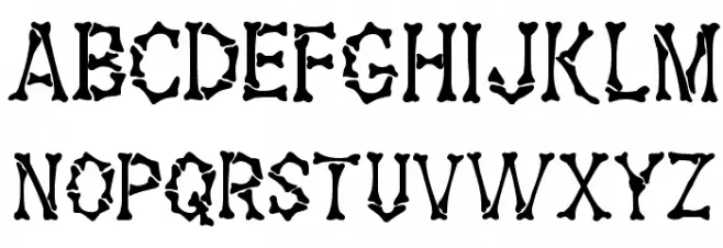 Fossil Regular Schriftart Kleinbuchstaben