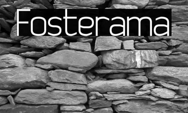 Fosterama फ़ॉन्ट examples