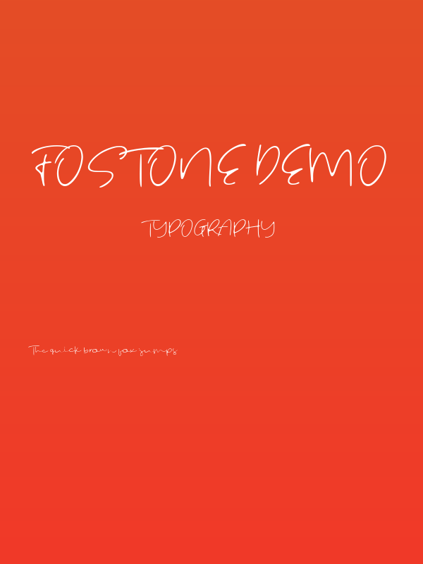 Fostone Demo Poster