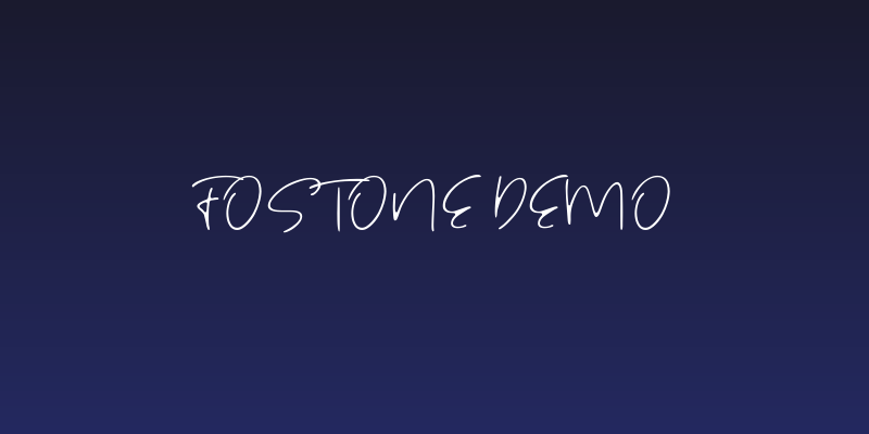 Fostone Demo Social Header
