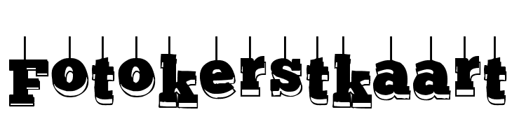 Fotokerstkaart  font caratteri gratis