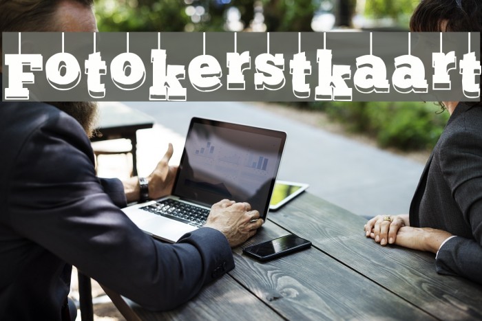 Fotokerstkaart Font examples
