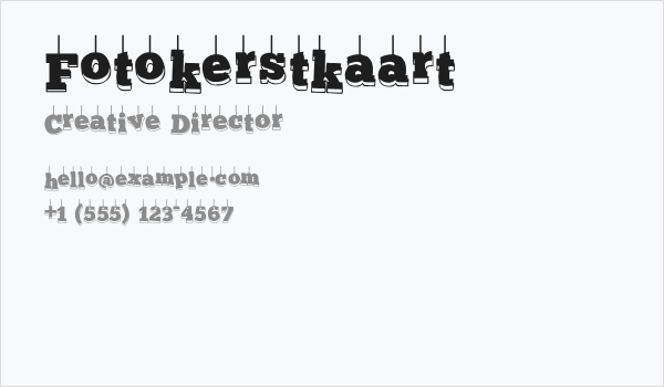 Fotokerstkaart Business Card