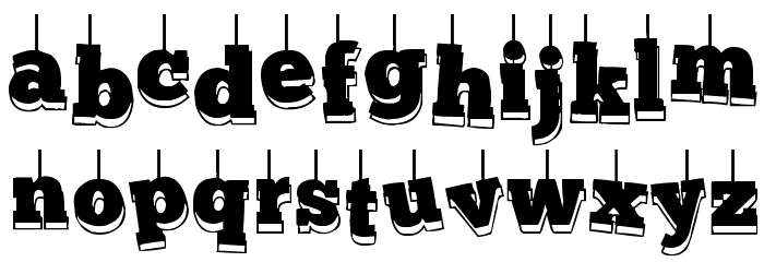 Fotokerstkaart Font LOWERCASE