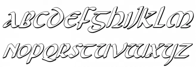 Foucault 3D Italic Fonte MAIÚSCULAS