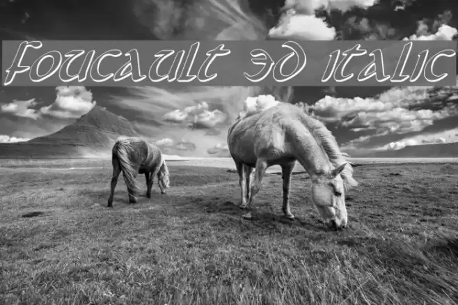 Foucault 3D Italic Font examples