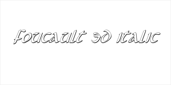 Foucault 3D Italic Logo
