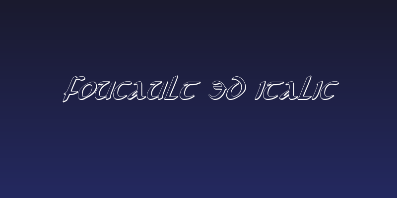 Foucault 3D Italic Social Header