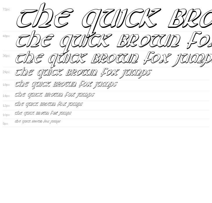 Foucault 3D Italic Waterfall