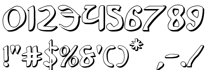 Foucault 3D Font OTHER CHARS