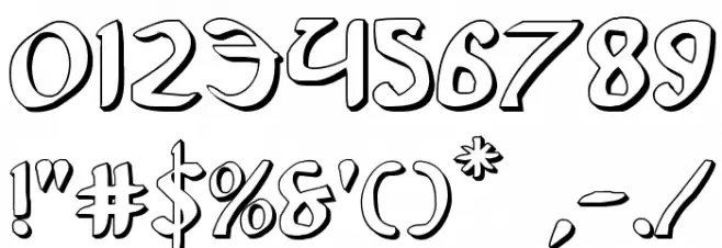 Foucault 3D Font OTHER CHARS