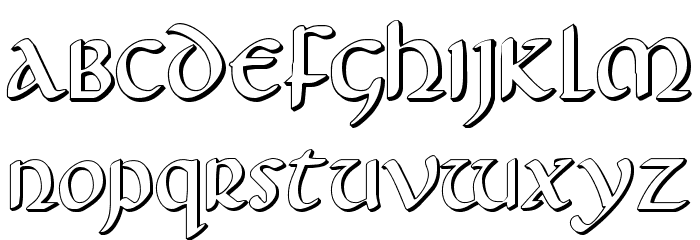Foucault 3D Font LOWERCASE