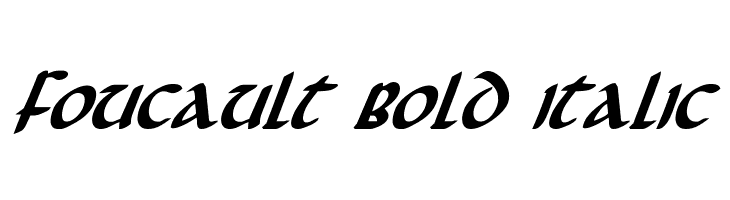 Foucault Bold Italic Font
