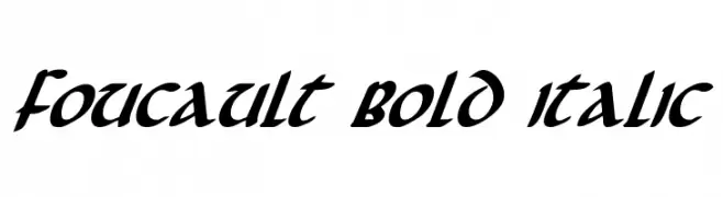 Foucault Bold Italic  フリーフォントのダウンロード