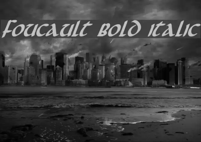 Foucault Bold Italic Fonte examples
