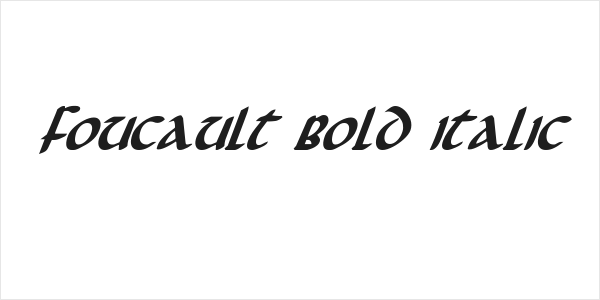 Foucault Bold Italic Logo