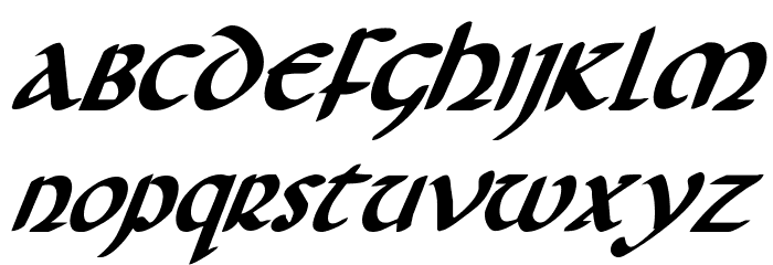 Foucault Bold Italic Font LOWERCASE