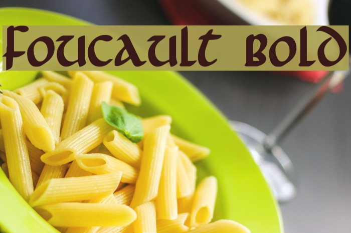 Foucault Bold Font examples