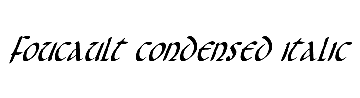 Foucault Condensed Italic  baixar fontes gratis