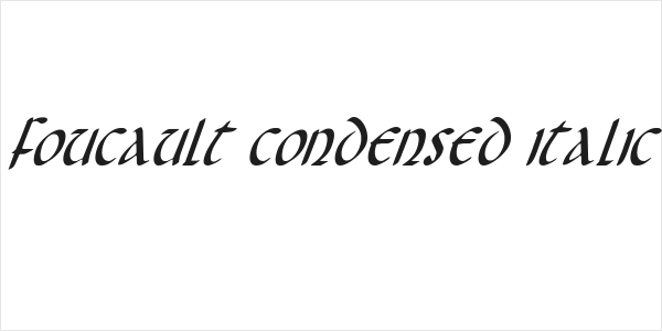 Foucault Condensed Italic Logo
