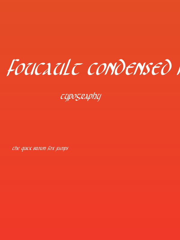 Foucault Condensed Italic Poster