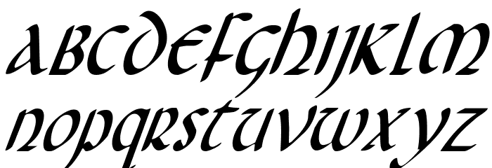 Foucault Condensed Italic Font LOWERCASE