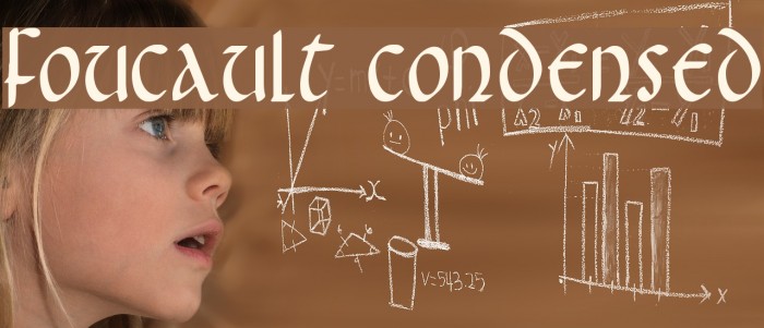 Foucault Condensed Font examples