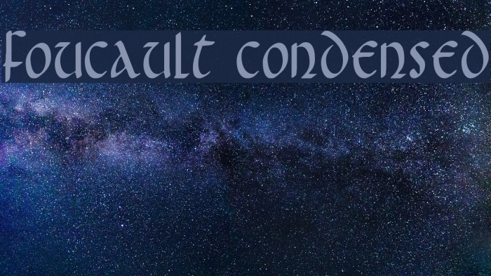 Foucault Condensed Font examples