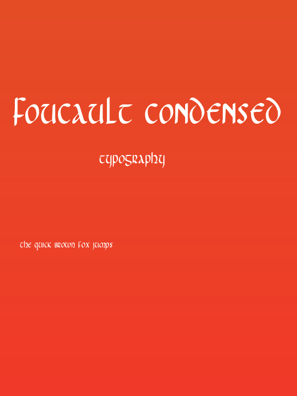 Foucault Condensed Poster