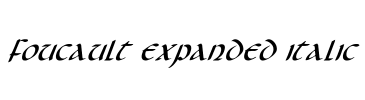 Foucault Expanded Italic  Descarca Fonturi Gratis
