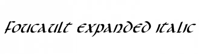 Foucault Expanded Italic  フリーフォントのダウンロード