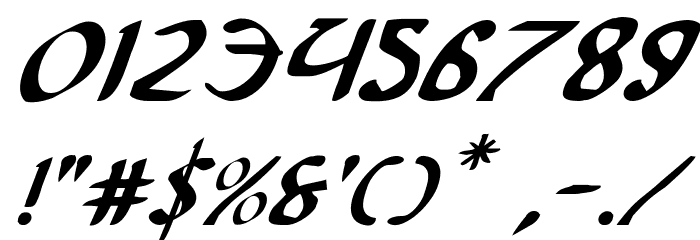 Foucault Expanded Italic Font OTHER CHARS