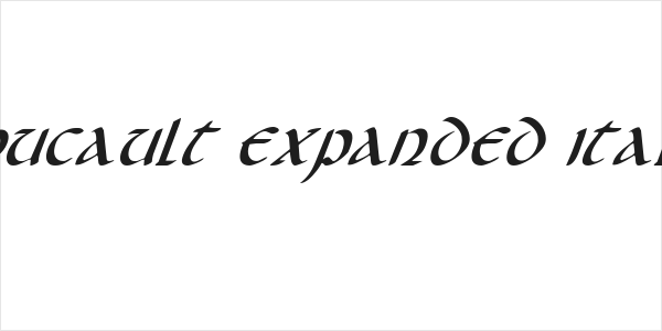 Foucault Expanded Italic Logo