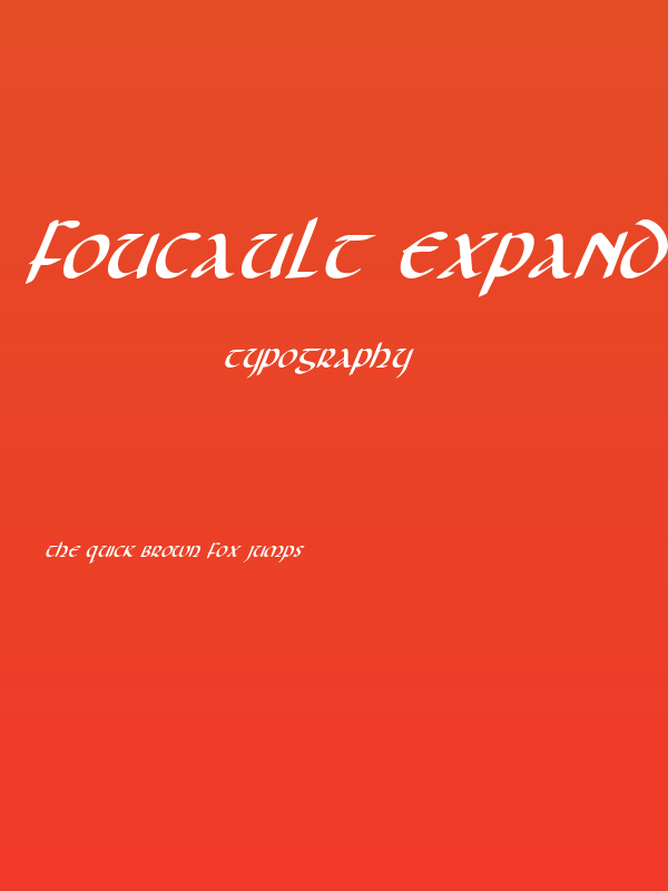 Foucault Expanded Italic Poster