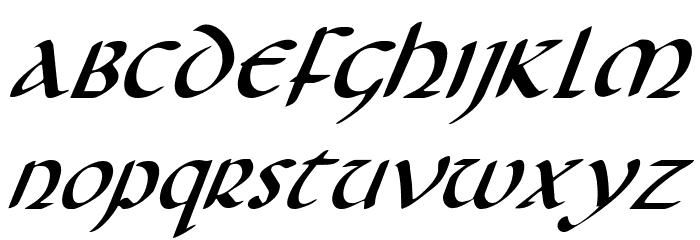 Foucault Expanded Italic Font LOWERCASE