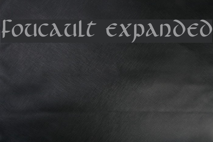 Foucault Expanded Font examples
