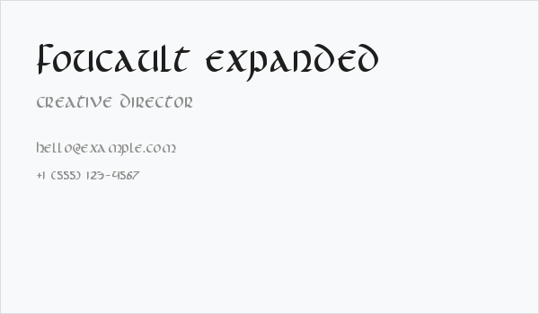 Foucault Expanded Business Card