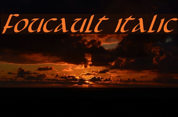 Foucault Italic Font examples