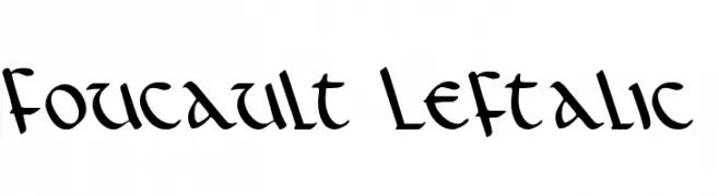 Foucault Leftalic  フリーフォントのダウンロード