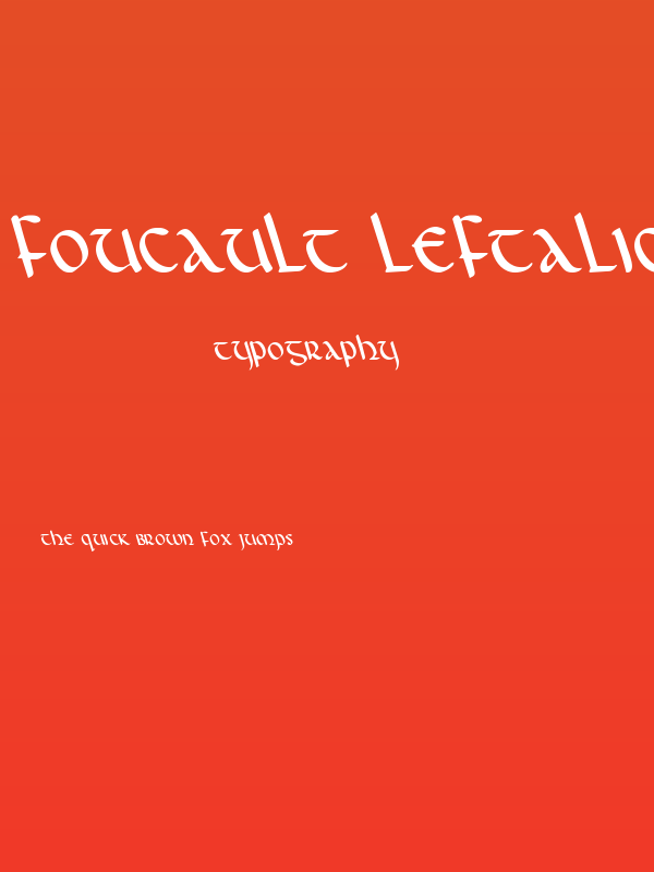 Foucault Leftalic Poster
