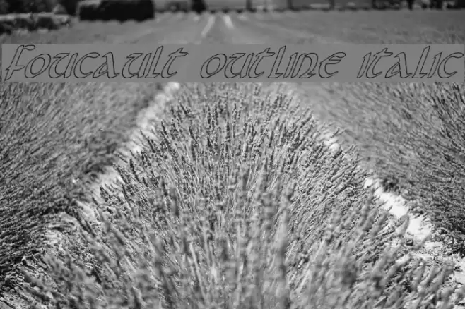 Foucault Outline Italic Font examples