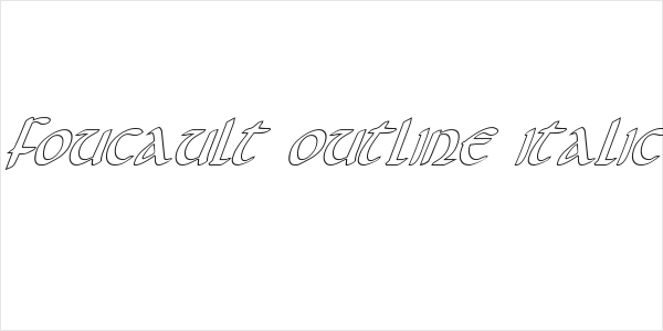 Foucault Outline Italic Logo