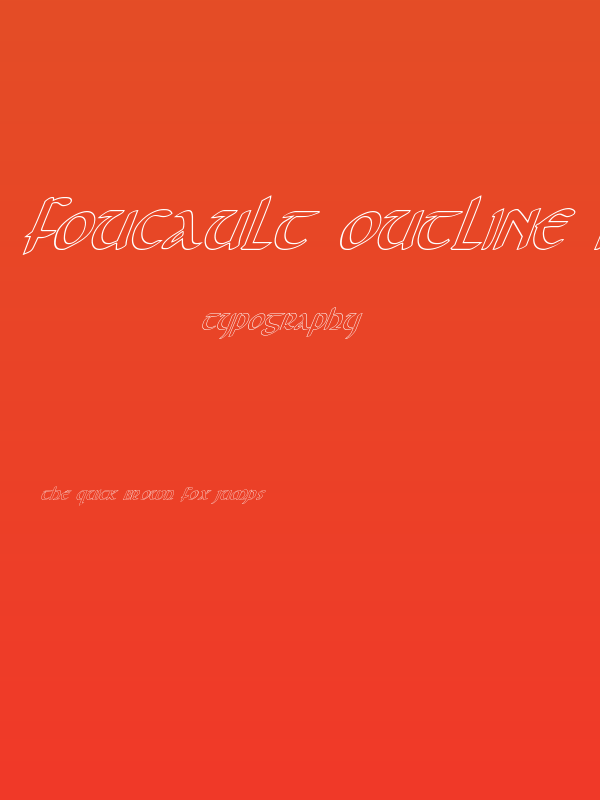 Foucault Outline Italic Poster