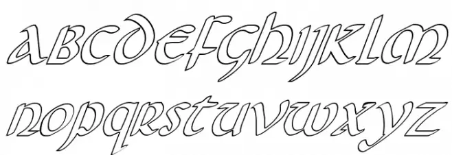 Foucault Outline Italic 字体 小写