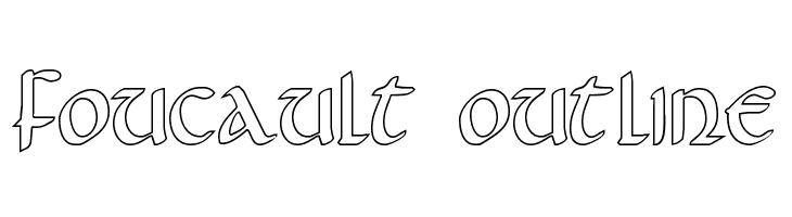 Foucault Outline  Скачать бесплатные шрифты