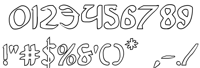 Foucault Outline Font OTHER CHARS