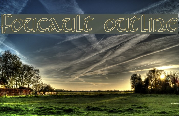 Foucault Outline Font examples
