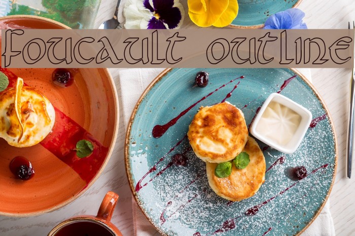 Foucault Outline Font examples
