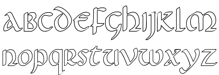 Foucault Outline Font LOWERCASE