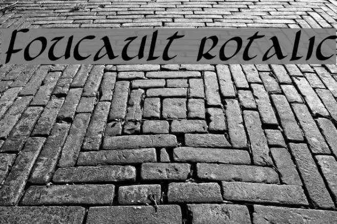 Foucault Rotalic Font examples